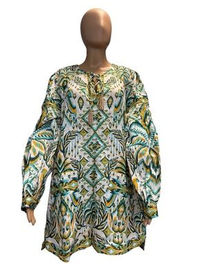 FARM Rio Tropical Tapestry Off White Romper Size XL